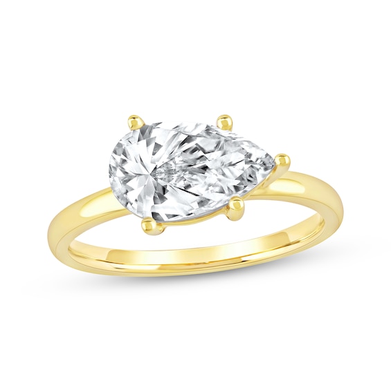 Lab-Created Diamonds by KAY Pear-Shaped Solitaire Engagement Ring 2 ct tw 14K Yellow Gold (F/SI2)