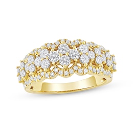 Lab-Grown Diamonds by KAY Scalloped Anniversary Ring 1-1/4 ct tw 14K Yellow Gold