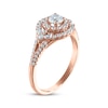 Thumbnail Image 1 of Round-Cut Diamond Halo Engagement Ring 3/4 ct tw 14K Rose Gold