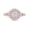Thumbnail Image 2 of Round-Cut Diamond Halo Engagement Ring 3/4 ct tw 14K Rose Gold