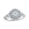 Thumbnail Image 1 of Round-Cut Diamond Halo Engagement Ring 3/4 ct tw 14K White Gold