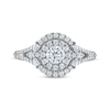 Thumbnail Image 3 of Round-Cut Diamond Halo Engagement Ring 3/4 ct tw 14K White Gold