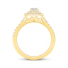 Thumbnail Image 3 of Princess-Cut Diamond Cushion Double Halo Engagement Ring 1 ct tw 14K Yellow Gold