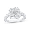 Thumbnail Image 1 of Princess-Cut Diamond Quad Halo Engagement Ring 1-1/2 ct tw 14K White Gold