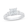 Thumbnail Image 0 of Princess-Cut Quad Diamond Engagement Ring 1-3/8 ct tw 14K White Gold
