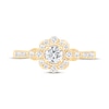 Thumbnail Image 3 of Round-Cut Diamond Flower Halo Engagement Ring 5/8 ct tw 14K Yellow Gold