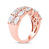 Thumbnail Image 2 of Lab-Grown Diamonds by KAY Oval & Round-Cut Three-Row Anniversary Ring 2-3/4 ct tw 14K Rose Gold