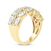 Thumbnail Image 2 of Lab-Grown Diamonds by KAY Oval & Round-Cut Anniversary Ring 2-3/4 ct tw 14K Yellow Gold