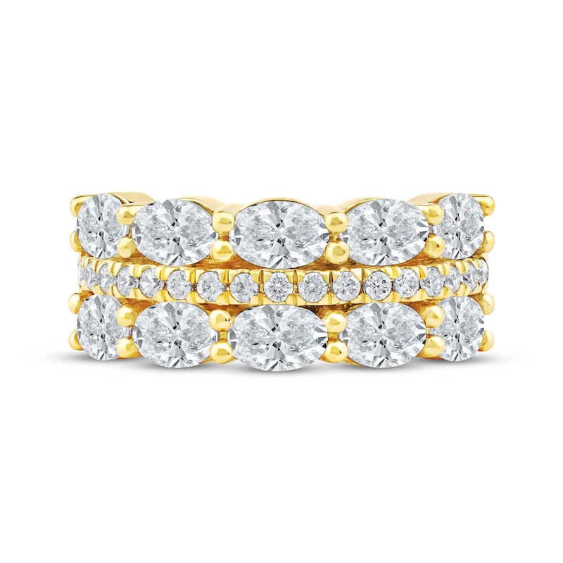 Main Image 3 of Lab-Grown Diamonds by KAY Oval & Round-Cut Anniversary Ring 2-3/4 ct tw 14K Yellow Gold