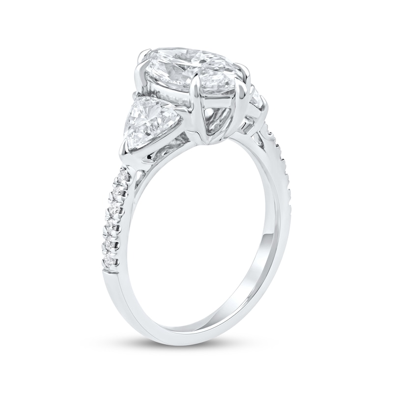 Memories Moments Magic Lab-Created Diamonds by KAY Marquise & Trillion-Cut Three-Stone Engagement Ring 3-1/3 ct tw 14K White Gold