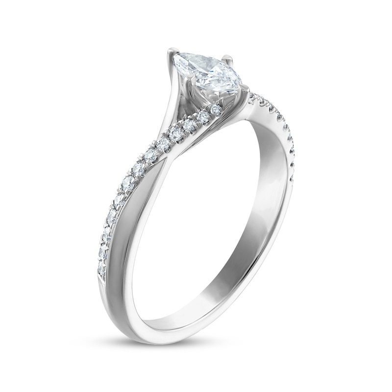 Main Image 2 of Now + Forever Marquise-Cut Diamond Engagement Ring 1/2 ct tw 14K White Gold