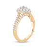 Thumbnail Image 2 of Oval-Cut Diamond Double Halo Engagement Ring 1 ct tw 14K Yellow Gold