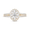 Thumbnail Image 3 of Oval-Cut Diamond Double Halo Engagement Ring 1 ct tw 14K Yellow Gold