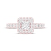 Thumbnail Image 2 of Lab-Grown Diamonds by KAY Princess-Cut Halo Engagement Ring 2 ct tw 14K Rose Gold