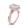 Thumbnail Image 2 of Lab-Grown Diamonds by KAY Emerald-Cut Halo Engagement Ring 2-1/3 ct tw 14K Rose Gold