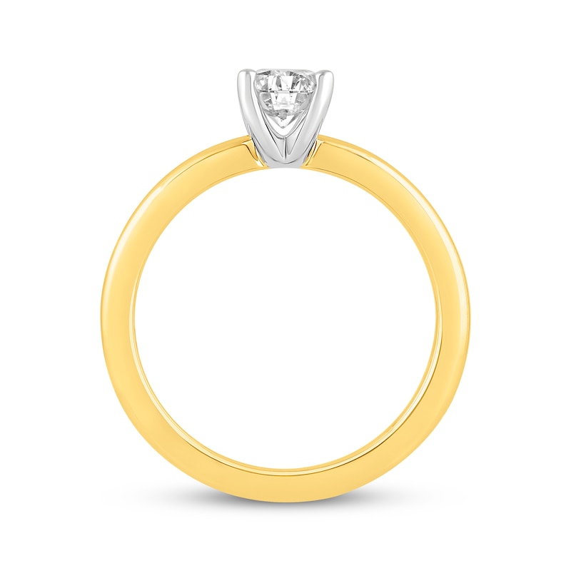 Lab-Grown Diamonds by KAY Oval-Cut Solitaire Engagement Ring 3/4 ct tw 14K Yellow Gold (F/SI2)