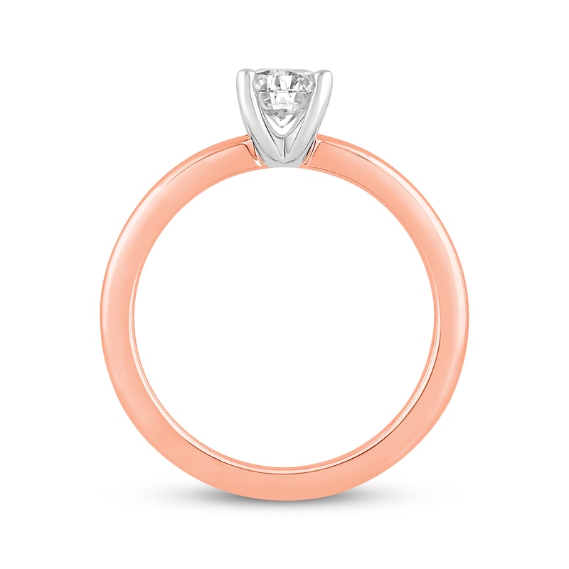 Main Image 3 of Lab-Grown Diamonds by KAY Oval-Cut Engagement Ring 3/4 ct tw 14K Rose Gold (F/SI2)