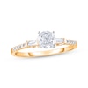 Thumbnail Image 1 of Round & Tapered Baguette-Cut Diamond Engagement Ring 3/4 ct tw 14K Two-Tone Gold