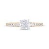 Thumbnail Image 3 of Round & Tapered Baguette-Cut Diamond Engagement Ring 3/4 ct tw 14K Two-Tone Gold