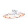 Thumbnail Image 1 of Round & Tapered Baguette-Cut Diamond Engagement Ring 3/4 ct tw 14K Two-Tone Gold