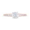 Thumbnail Image 3 of Round & Tapered Baguette-Cut Diamond Engagement Ring 3/4 ct tw 14K Two-Tone Gold