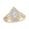 Thumbnail Image 0 of Pear-Shaped Diamond Double Halo Engagement Ring 1 ct tw 14K Yellow Gold