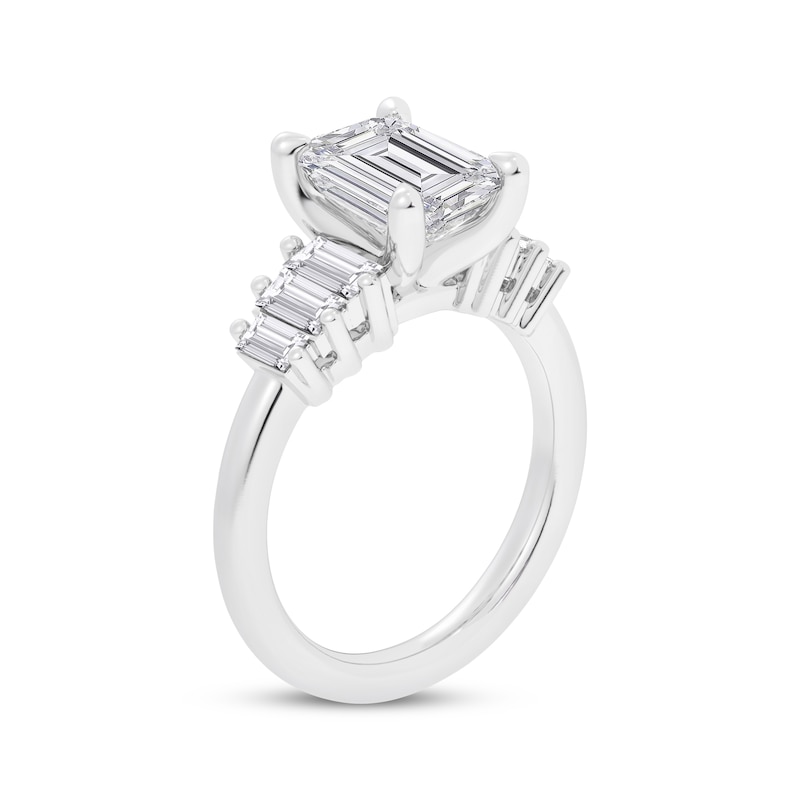 Main Image 2 of Lab-Grown Diamonds by KAY Emerald-Cut Engagement Ring 2-5/8 ct tw 14K White Gold