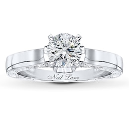 Neil Lane Round Diamond Engagement Ring 2ct tw 14K White Gold Size 4.5