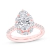 Thumbnail Image 1 of Lab-Grown Diamonds by KAY Pear-Shaped Halo Engagement Ring 2-3/4 ct tw 14K Rose Gold