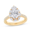 Thumbnail Image 1 of Lab-Grown Diamonds by KAY Pear-Shaped Halo Engagement Ring 2-3/4 ct tw 14K Yellow Gold