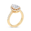 Thumbnail Image 2 of Lab-Grown Diamonds by KAY Pear-Shaped Halo Engagement Ring 2-3/4 ct tw 14K Yellow Gold