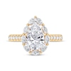 Thumbnail Image 3 of Lab-Grown Diamonds by KAY Pear-Shaped Halo Engagement Ring 2-3/4 ct tw 14K Yellow Gold