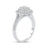 Thumbnail Image 2 of Multi-Diamond Cushion-Shaped Double Halo Engagement Ring 3/8 ct tw 10K White Gold