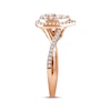 Thumbnail Image 2 of Now + Forever Multi-Diamond Center Pear-Shaped Halo Engagement Ring 1/2 ct tw 14K Rose Gold