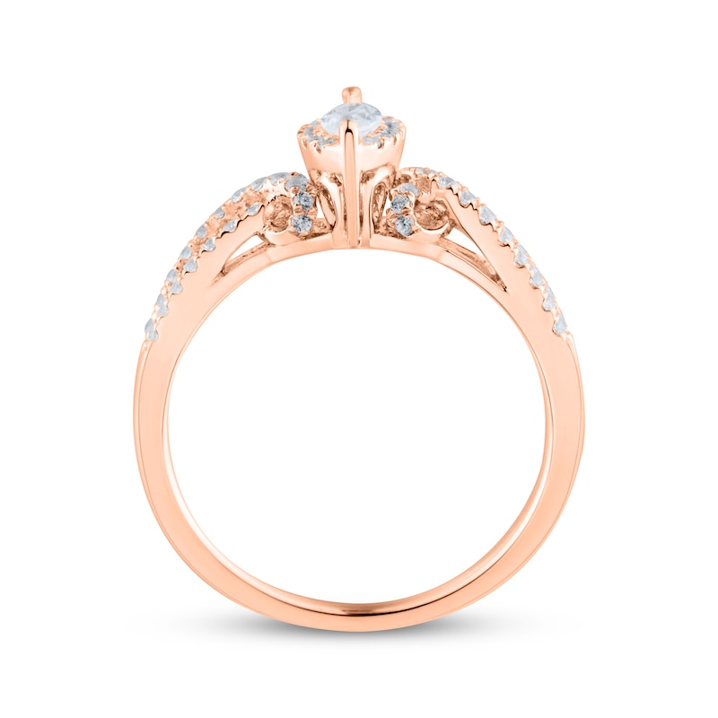 Marquise-Cut Diamond Engagement Ring 1/2 ct tw 14K Rose Gold