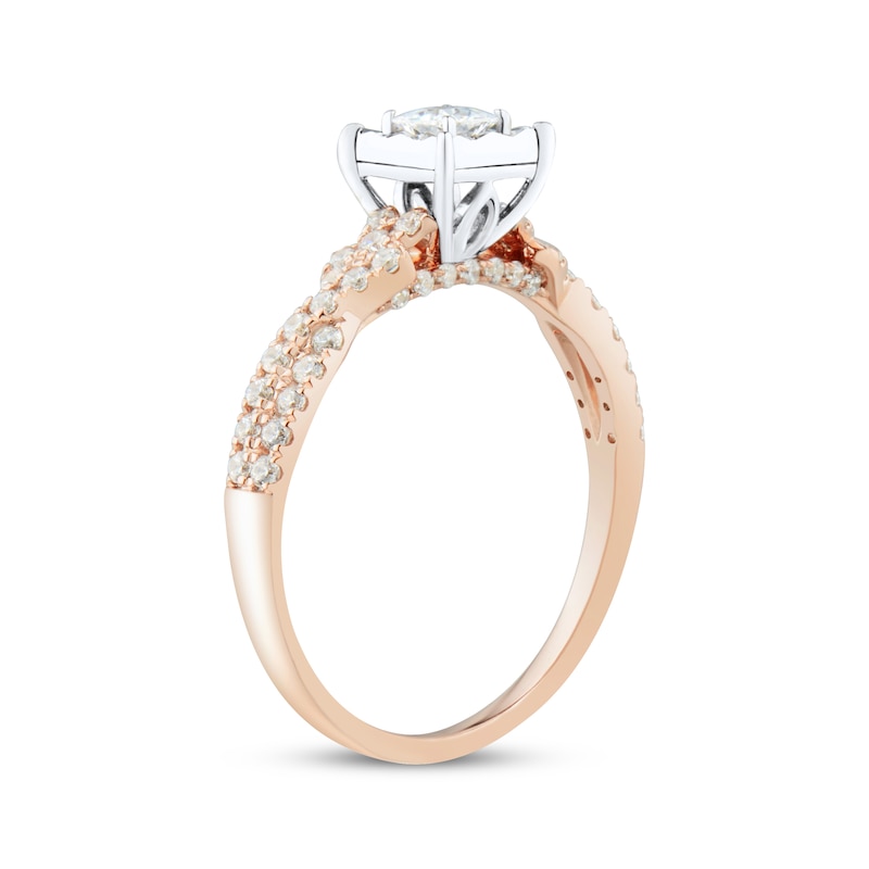 Main Image 2 of Princess-Cut Diamond Engagement Ring 1/2 ct tw 14K Two-Tone Gold