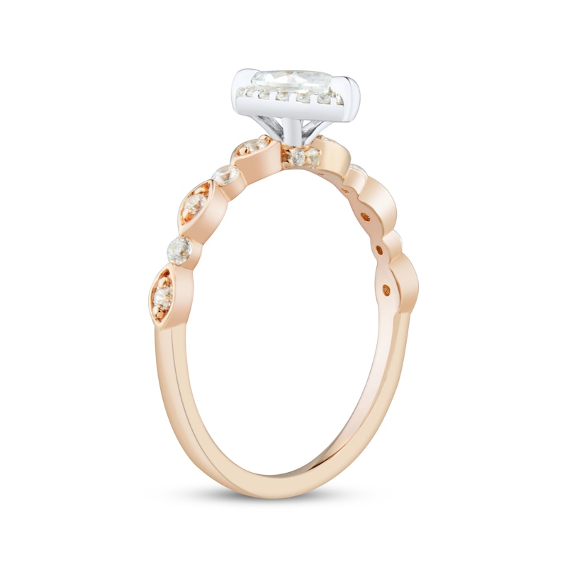 Main Image 2 of Marquise-Cut Diamond Engagement Ring 1/2 ct tw 14K Two-Tone Gold