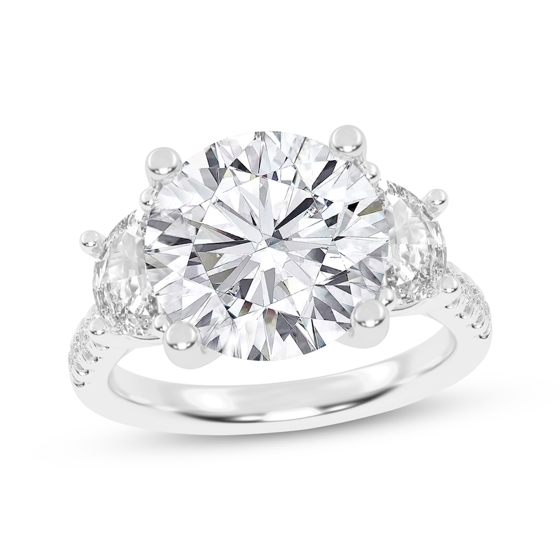 Main Image 1 of Memories Moments Magic Lab-Grown Diamonds by KAY Round-Cut Engagement Ring 6 ct tw 14K White Gold