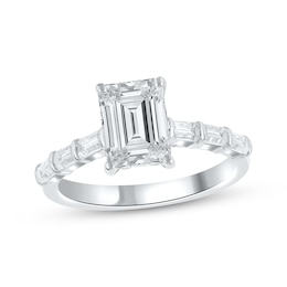 Now + Forever Lab-Grown Diamonds Emerald-Cut Engagement Ring 2-1/2 ct tw 14K White Gold