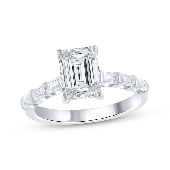 Lab-Created Diamonds by KAY Emerald-Cut Engagement Ring 2-1/2 ct tw 14K White Gold