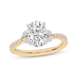 Now + Forever Lab-Grown Diamonds Oval-Cut Engagement Ring 2-1/3 ct tw 14K Yellow Gold