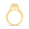 Thumbnail Image 3 of Multi-Diamond Cushion Halo Engagement Ring 1 ct tw 14K Yellow Gold