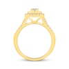 Thumbnail Image 3 of Princess-Cut Diamond Double Cushion Halo Engagement Ring 5/8 ct tw 14K Yellow Gold