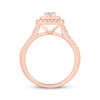 Thumbnail Image 3 of Princess-Cut Diamond Double Cushion Halo Engagement Ring 5/8 ct tw 14K Rose Gold