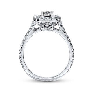 Neil Lane Princess-cut Diamond Engagement Ring 1-5/8ct tw 14K White ...