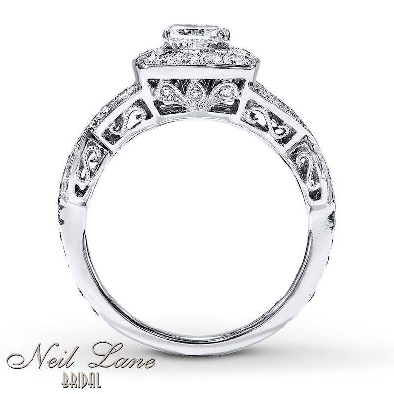 Main Image 2 of Neil Lane Princess-cut Diamond Engagement Ring 1-3/8ct tw 14K White Gold