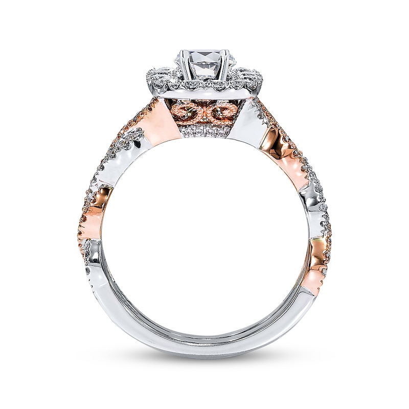 Neil Lane Princess-cut Diamond Bridal Set 1-3/4ct tw 14K White Gold and 14K Rose Gold