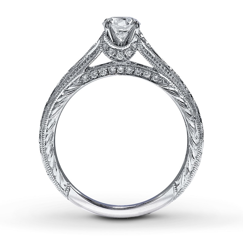 Neil Lane Round Diamond Engagement Ring 1/2ct tw 14K White Gold