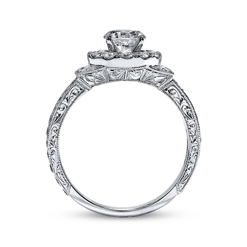 Main Image 3 of Neil Lane Round Diamond Engagement Ring 1-3/8ct tw 14K White Gold Size 5.5