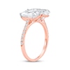 Thumbnail Image 2 of Toi et Moi Emerald-Cut & Pear-Shaped Lab-Grown diamond Engagement Ring 4-1/4 ct tw 14K Rose Gold